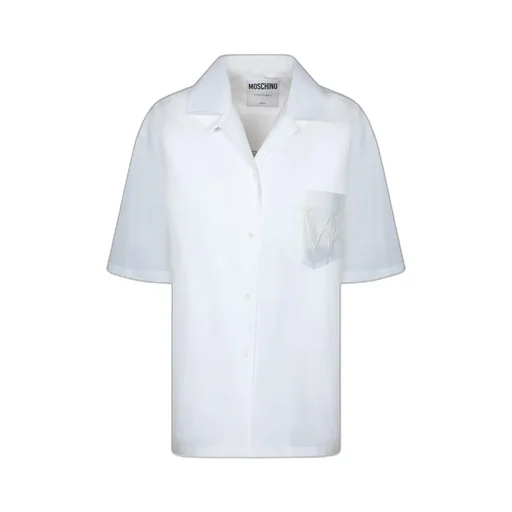 Logo Embroidered Straight Hem Shirt