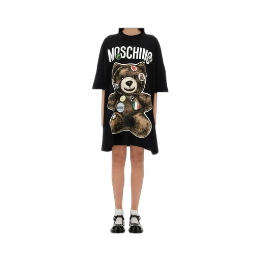Teddy Bear-Print Mini Dress
