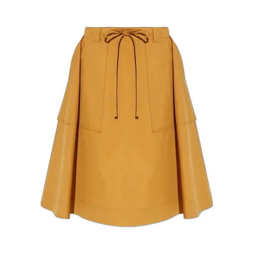 Drawstring Flared Skirt