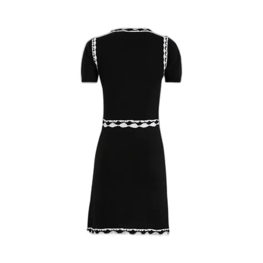Lace Trim Knit Dress