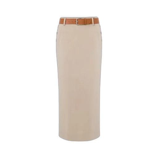 Rear Slit Long Skirt