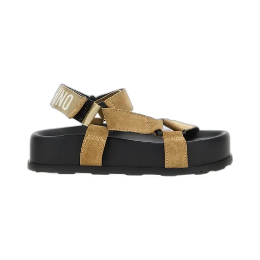 Touch-Strap Fastened Open-Toe Sandals