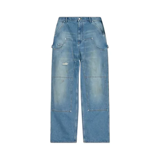 Panelled Straight-Leg Jeans