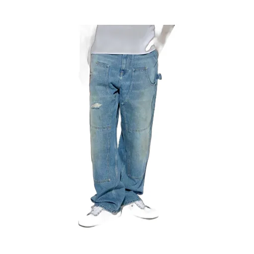 Panelled Straight-Leg Jeans