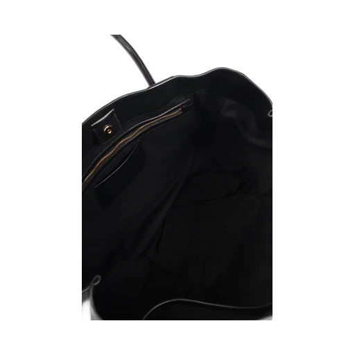 Logo Embossed Zipped Shopper Bag