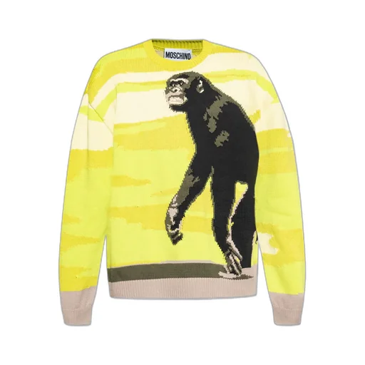 Intarsia-Knit Crewneck Jumper