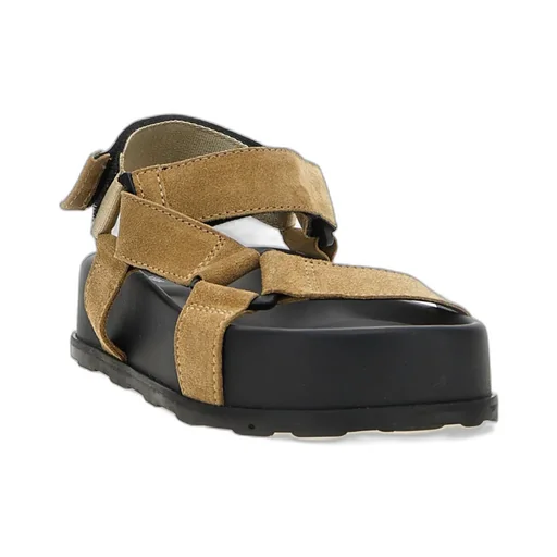 Touch-Strap Fastened Open-Toe Sandals