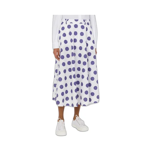 Polka-Dot Midi Skirt