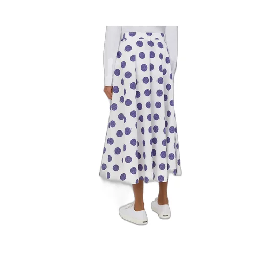 Polka-Dot Midi Skirt