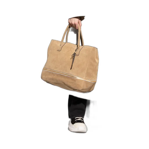 Logo Embossed Zipped Shopper Bag