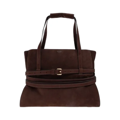 Tie Me Belted Suede Tote Bag