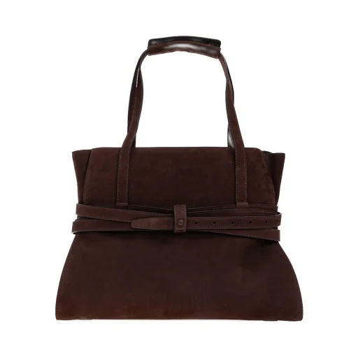 Tie Me Belted Suede Tote Bag