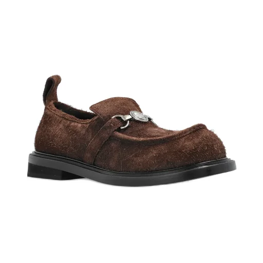 Calf-Hair Slip-On Loafers