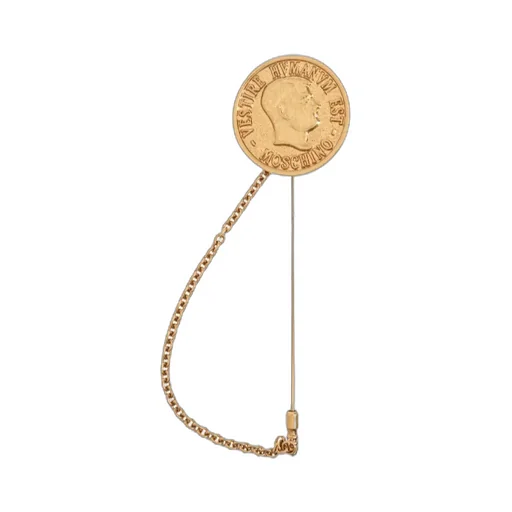 Coin-Design Chain Brooch