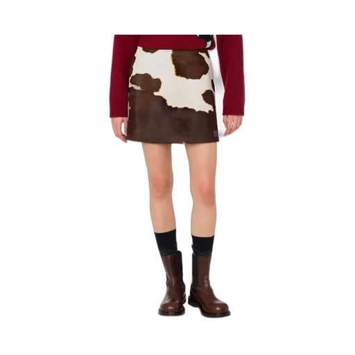 Cow-Print Mini Skirt