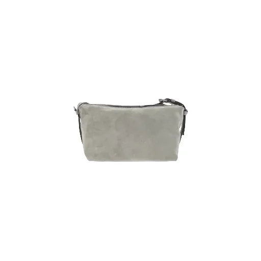 Suede Zip-Fastening Shoulder Bag