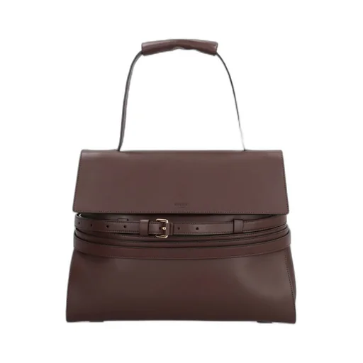 Belted Top-Handle Tote Bag