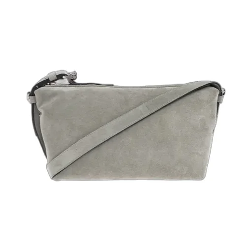 Suede Zip-Fastening Shoulder Bag