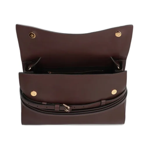 Belted Top-Handle Tote Bag