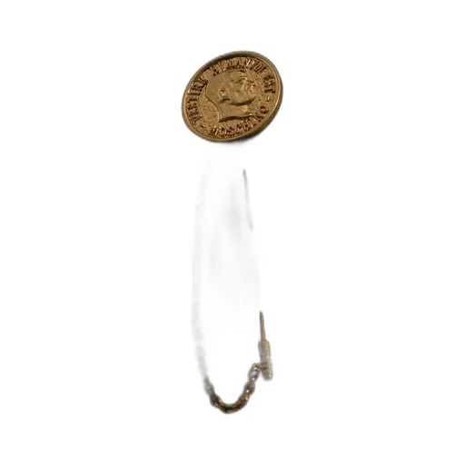 Coin-Design Chain Brooch