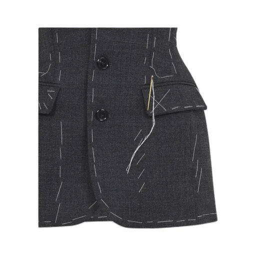 Tailored Stitching-Detail Gilet