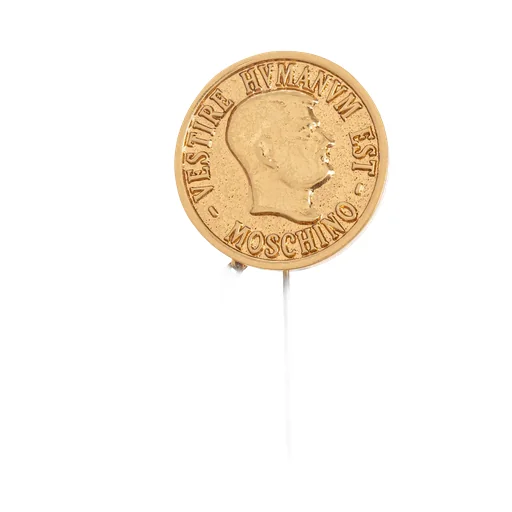 Coin-Design Chain Brooch