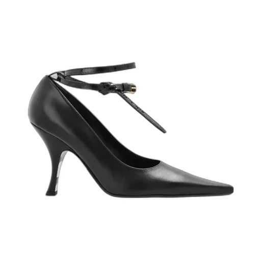 Pointed-Toe Ankle-Tie Pumps