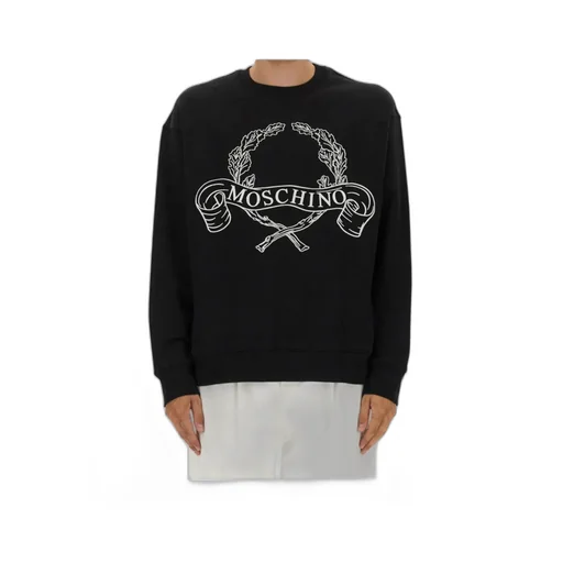 Sweatshirt With Laurel Crown Logo Embroidery