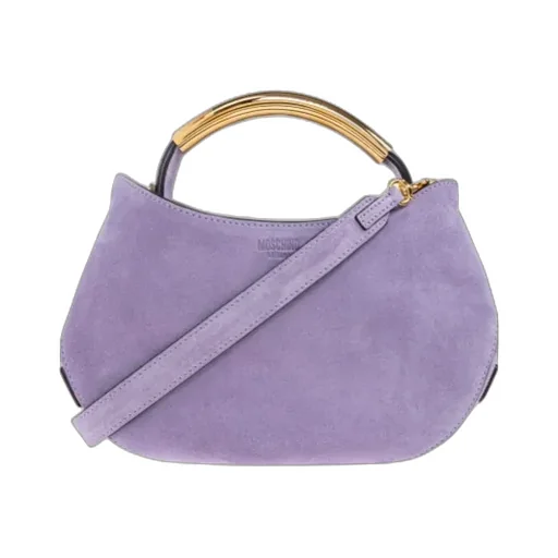 Handle-Me Curved Suede Tote Bag