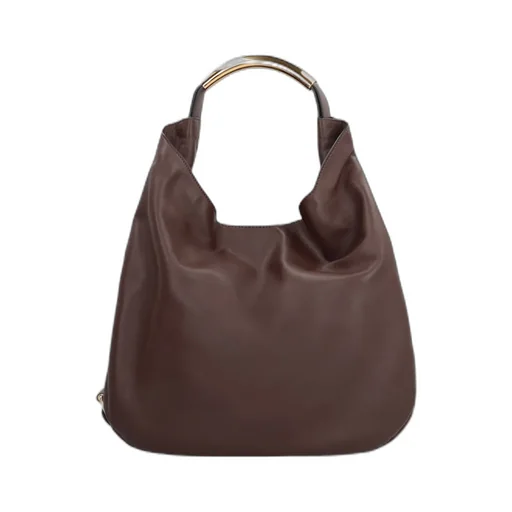 Logo-Lettering Leather Tote Bag