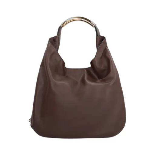 Logo-Lettering Leather Tote Bag