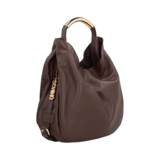 Logo-Lettering Leather Tote Bag
