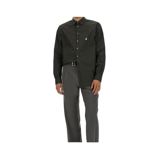 Goose Embroidered Checked Shirt