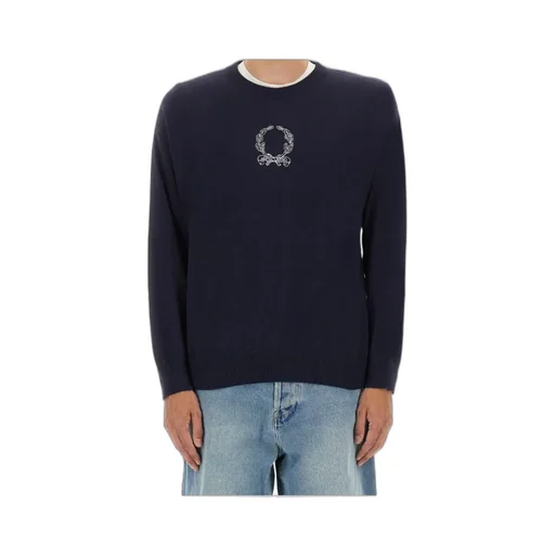 Laurel Crown Embroidered Crewneck Pullover