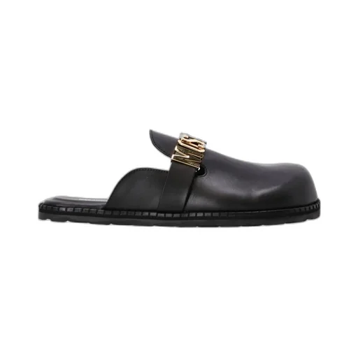 Logo-Plaque Leather Mules