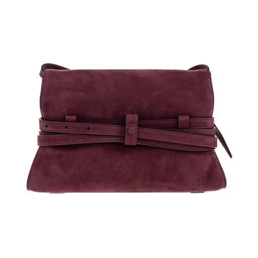 Belted Suede Cross Body Bag