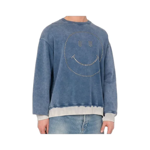 Smiley Face-Studded Sweatshirt