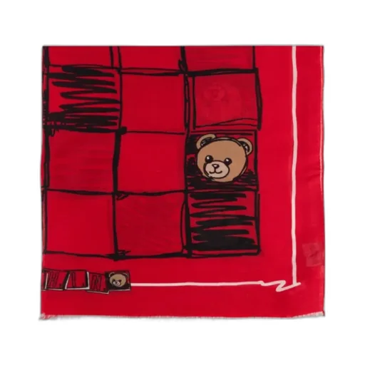 Teddy-Print Scarf