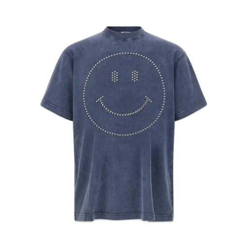 Stud-Embellished Smiley T-Shirt