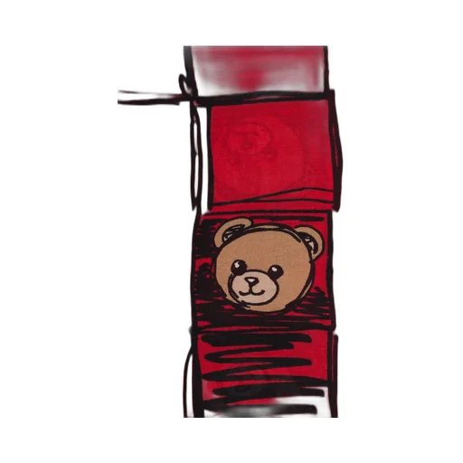 Teddy-Print Scarf