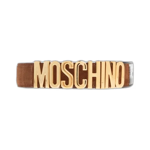 Logo Plaque Suede Belt