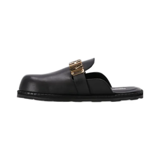 Logo-Plaque Leather Mules