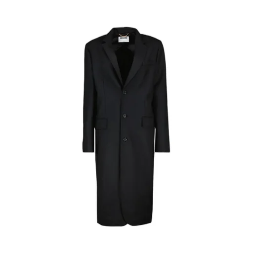 Button-Fastening Satin-Back Coat