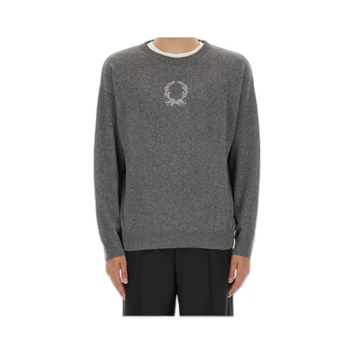 Laurel Crown Embroidered Crewneck Pullover