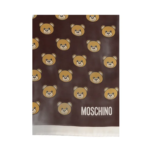 Teddy-Print Silk Scarf