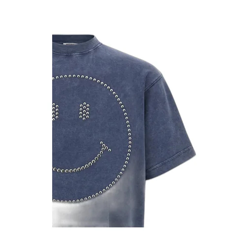 Stud-Embellished Smiley T-Shirt