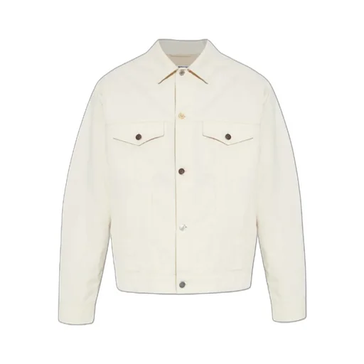 Button-Fastening Flap-Pocket Jacket