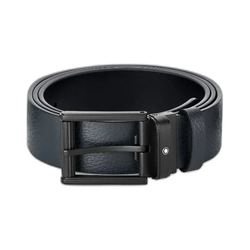 Pebble-Leather Buckle Belt