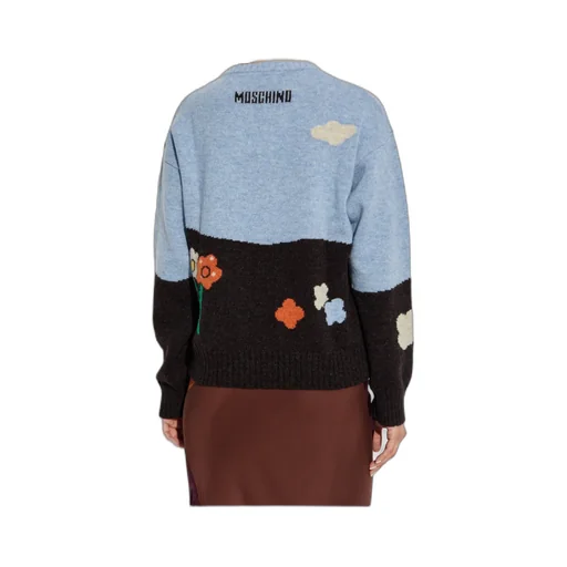 Landscape Print Wool Sweater