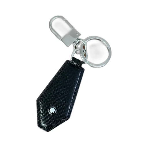Studded Logo Leather Keyring